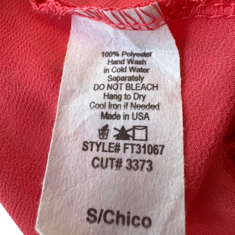 JELLA COUTURE Coral Halter Top Crochet Hem Size S - Picture 6 of 8